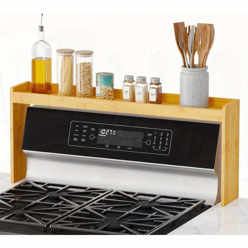 SpaceAid Bamboo Over the Stove Spice Holder Shelf 31.5\
