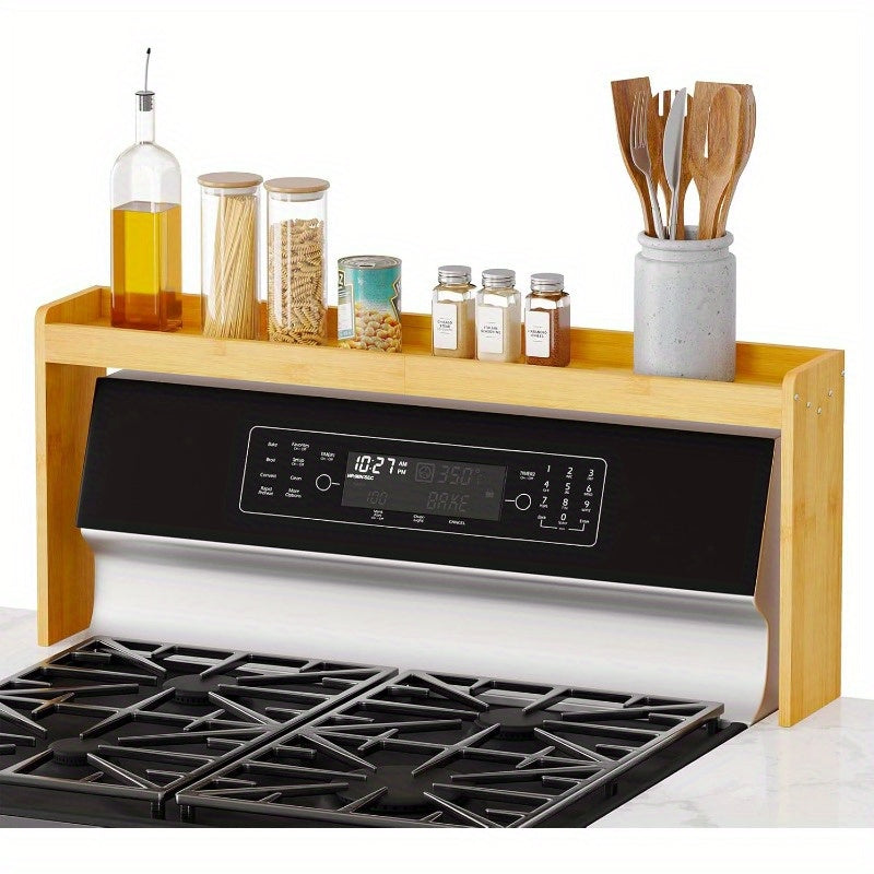 SpaceAid Bamboo Over the Stove Spice Holder Shelf 31.5\