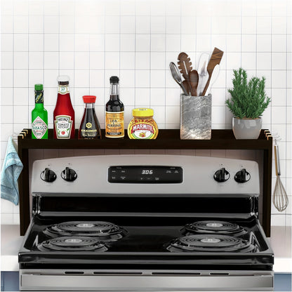 Bamboo Over The Stove Spice Shelf For Kitchen, 32.5\