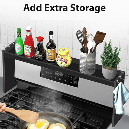 Bamboo Over The Stove Spice Shelf For Kitchen, 32.5\